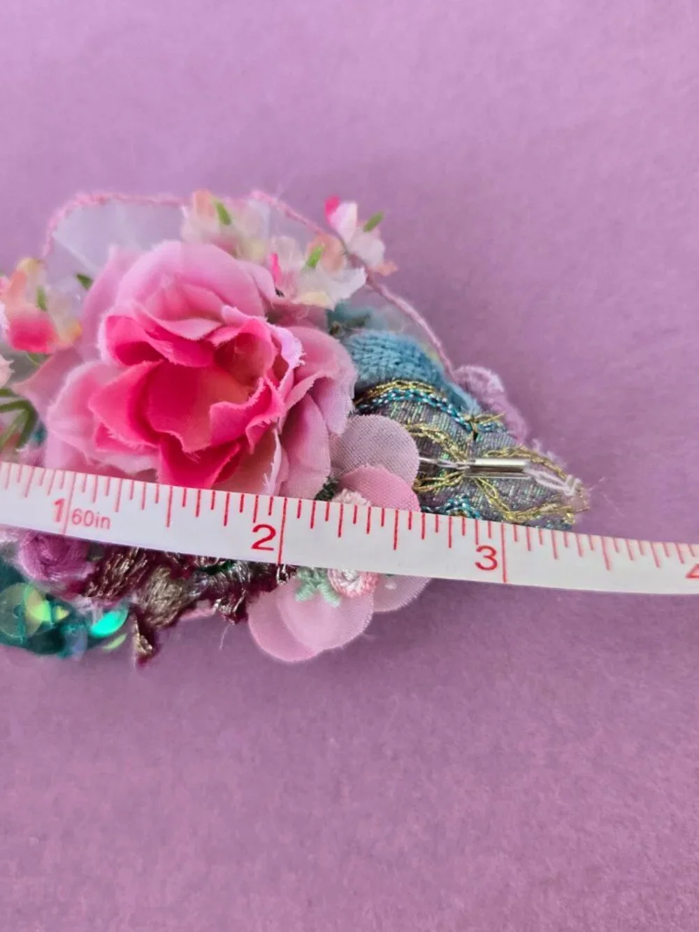 Handmade Vintage-Style Rose Posey Hair Clip Wedding Garden Party